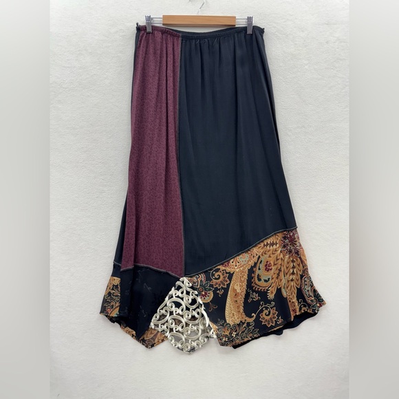 Vintage Spencer Alexis Women’s 14 Patchwork Boho Skirt Blouse Set - Picture 11 of 15